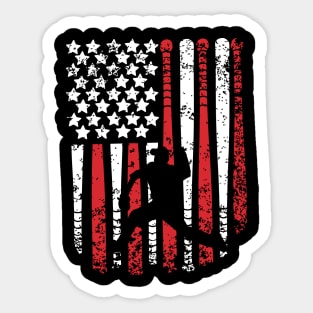 USA Baseball Flag Sticker